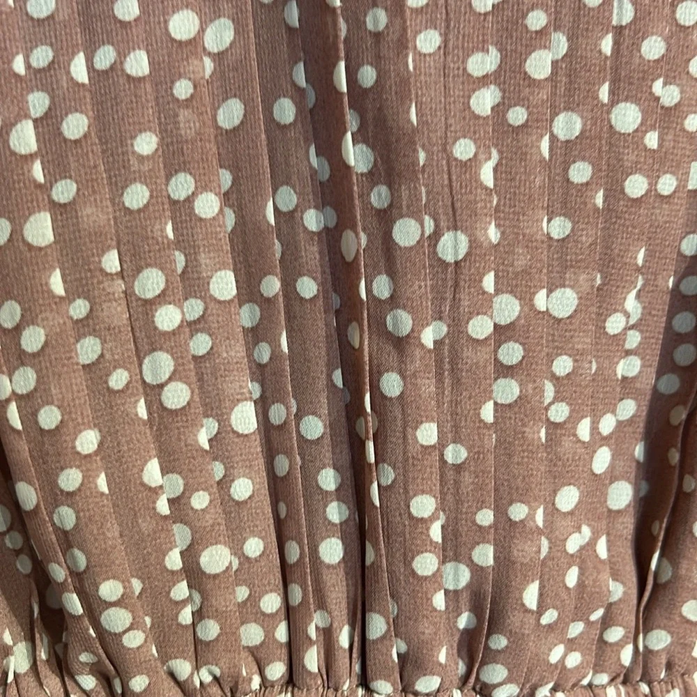 Double Zero Pleated Bodice Tank Dress Polka Dot - Picture 12 of 14